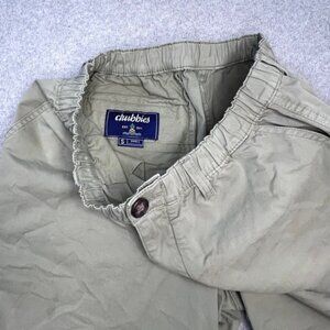 Chubbies Chino Shorts Mens Small Olive Green Good Elastic Waist Cotton Twill